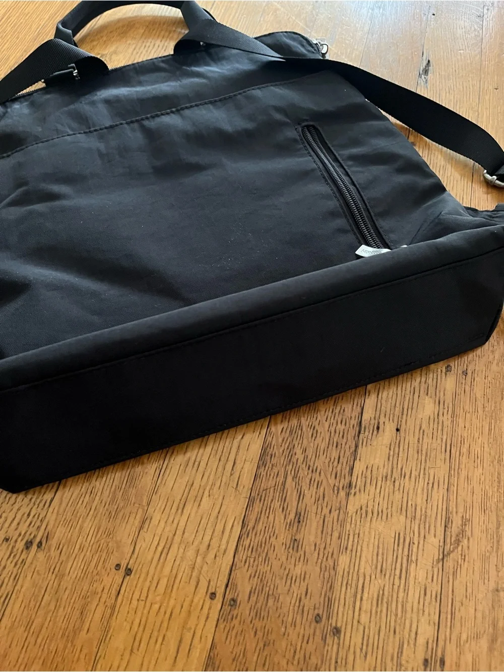 Baggallini Black Jessica Convertible Nylon Backpack Tote